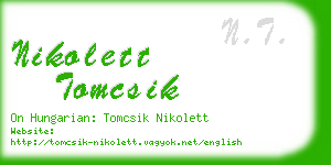 nikolett tomcsik business card